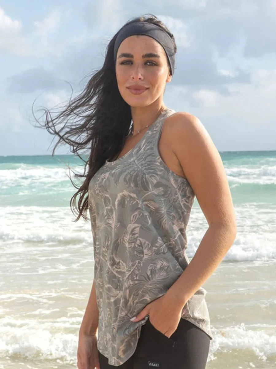 Camisole Longue à Dos Nageur - Foliage - Image 3