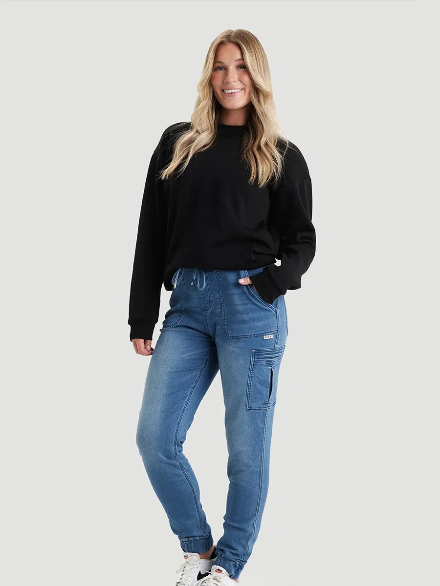 Cargo jogger Denim French Terry - Indigo clair - Image 3