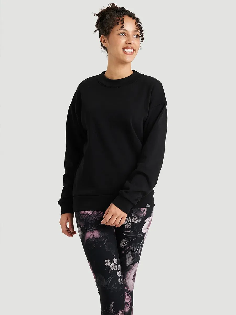 Chandail à col montant douillet - Noir - Image 3