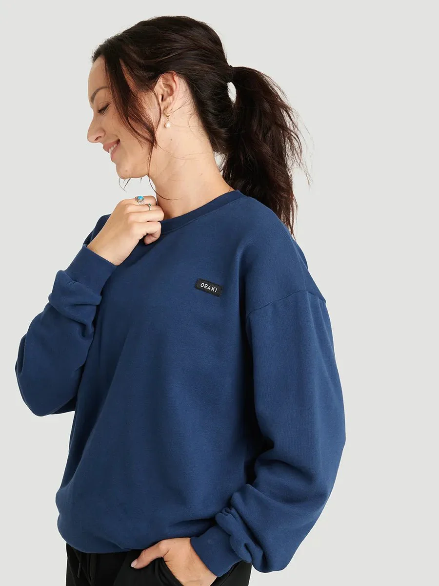 Chandail col rond extra ample french terry - Horizon - Image 3