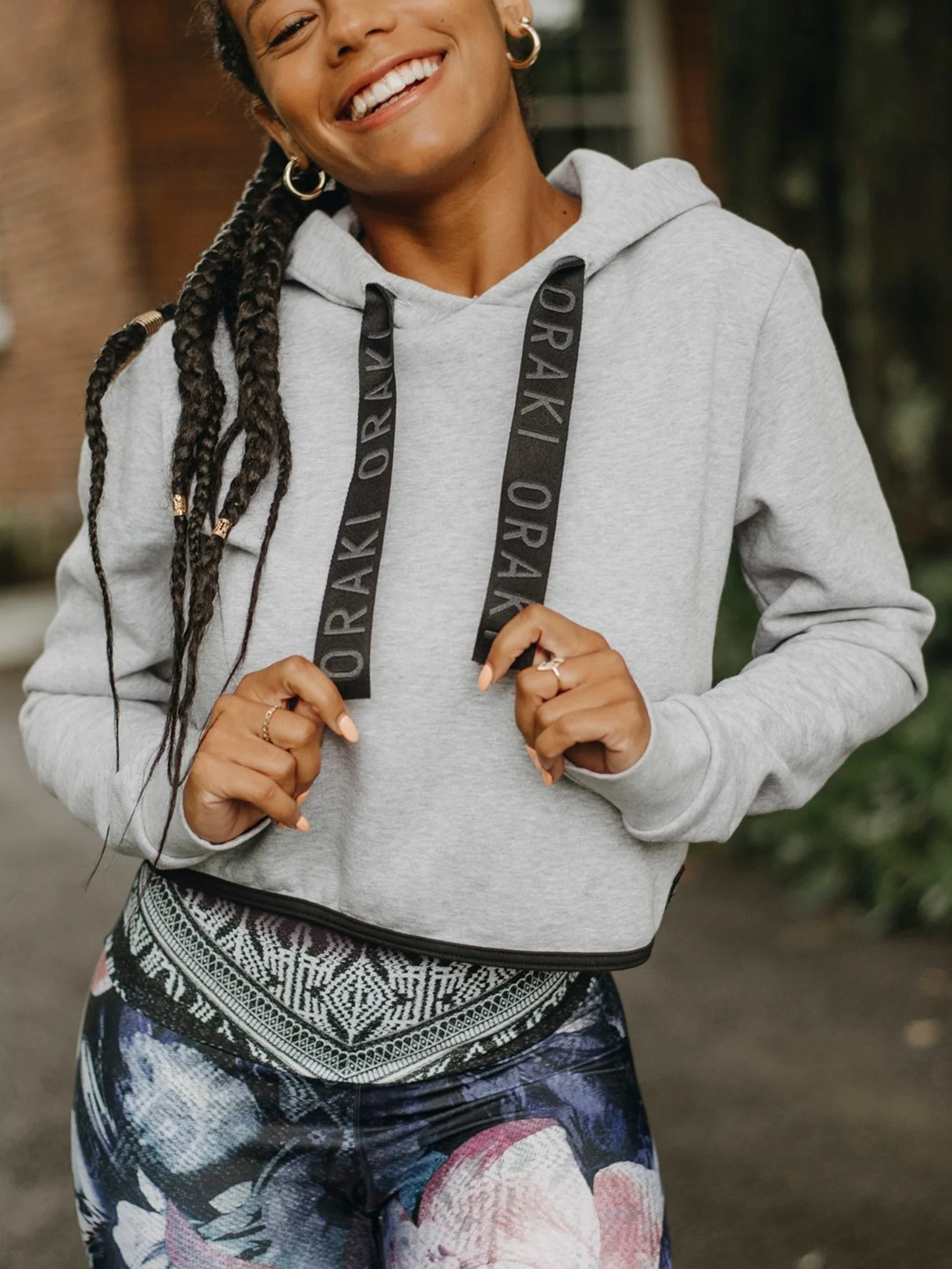 Chandail Court à Capuchon - Gris Moyen Chiné - Image 3