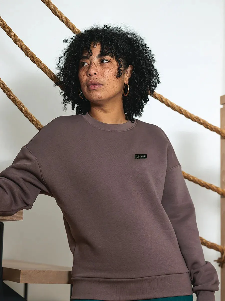 Chandail Cozy à Col Rond Cloud - Mocha - Image 3