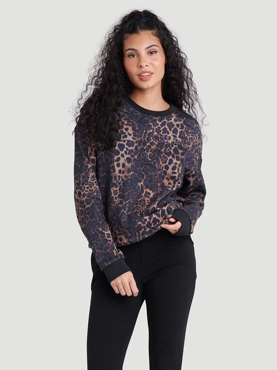 Chandail Fantastic Terry stretch - Léopard foncé - Image 3