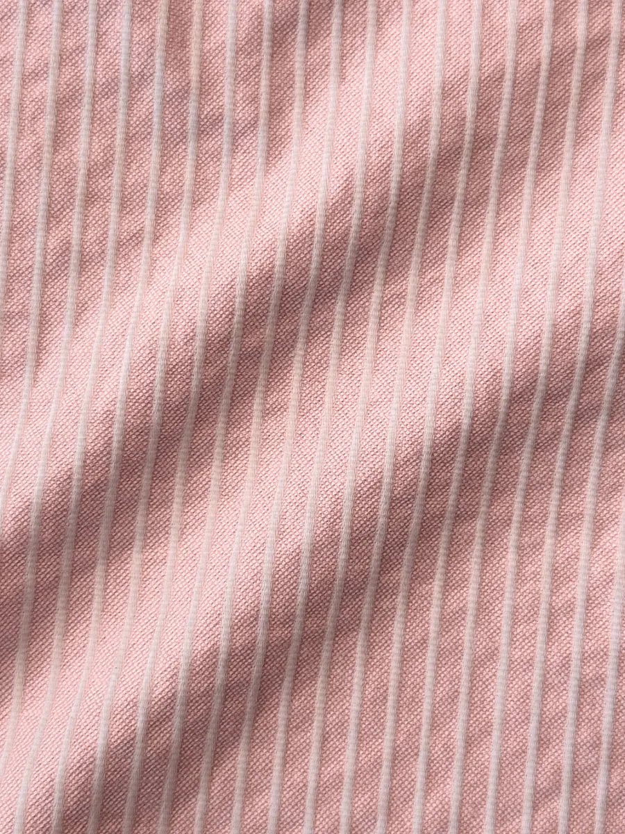 Chemise longue Flowy ample à manches roulées - Ligné abricot - Image 6