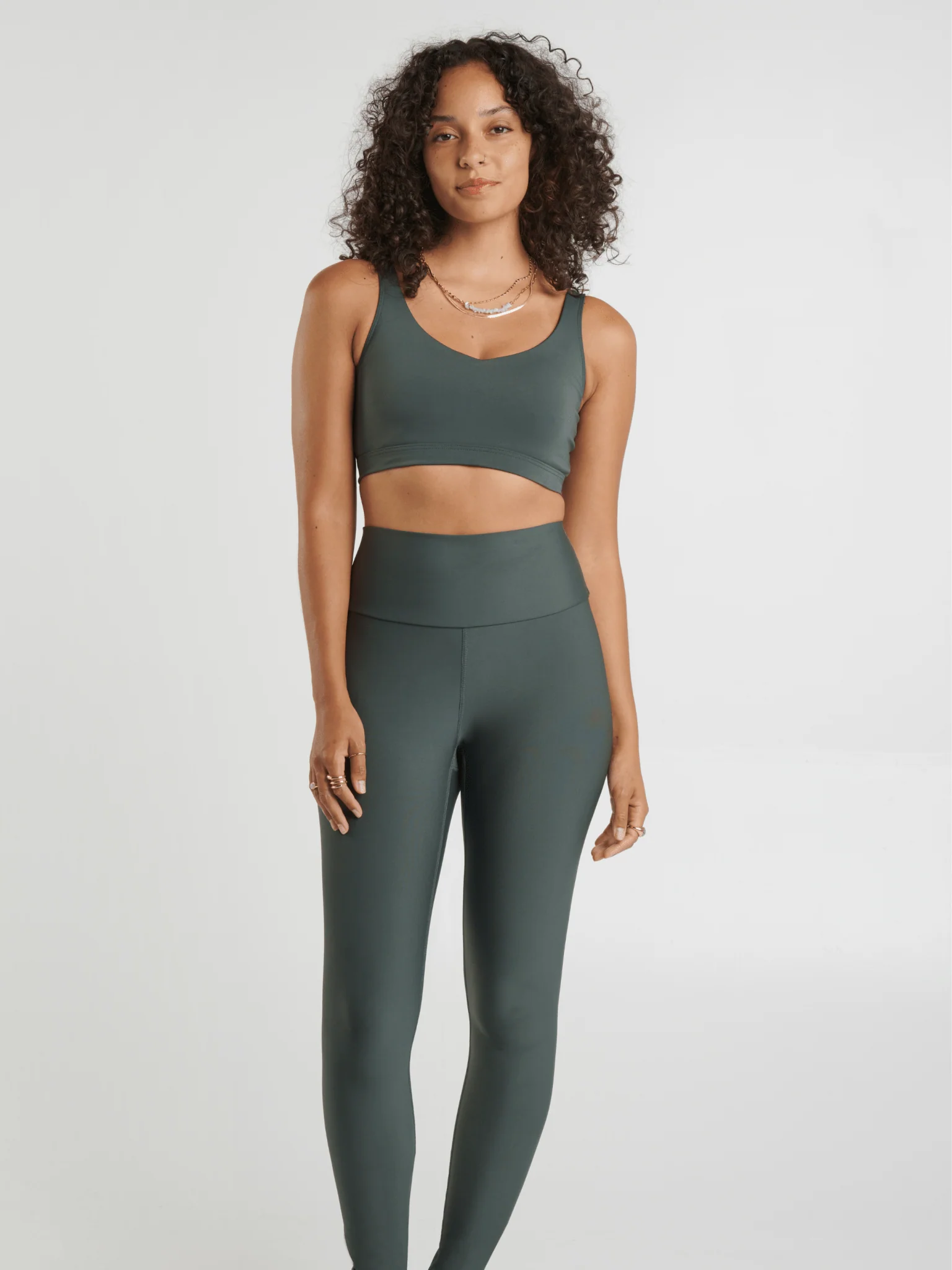 Legging classique taille haute Ecomove – Eucalyptus - Image 4