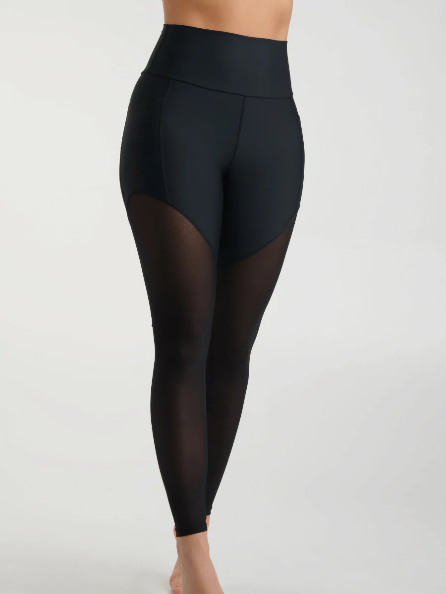 Legging Taille Haute avec Poches Ecomove Mesh - Noir - Image 3