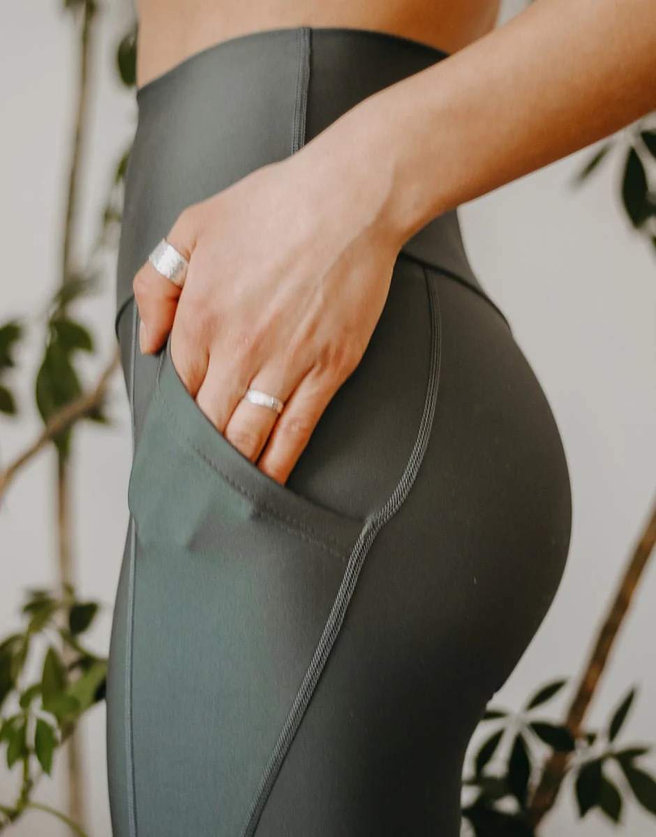 Legging classique taille haute Ecomove avec poches - Eucalyptus - Image 6