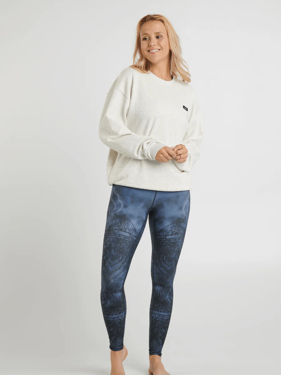 Chandail Col Rond Extra Ample French Terry - Gris Pâle Chiné - Image 5