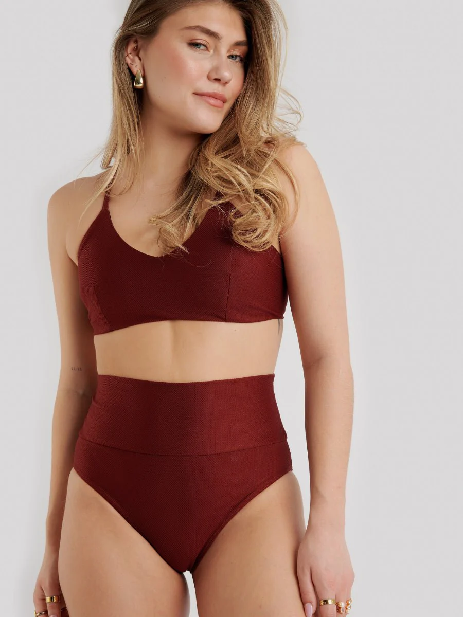 Haut de Bikini Triangle avec Dos Croisé Ajustable Elegant - Porto - Image 5