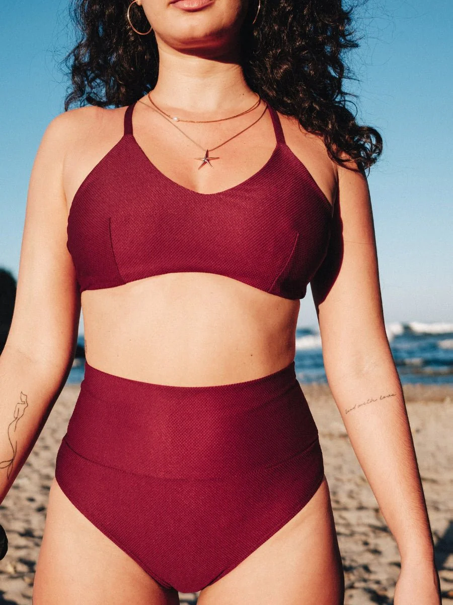 Haut de Bikini Triangle avec Dos Croisé Ajustable Elegant - Porto - Image 6