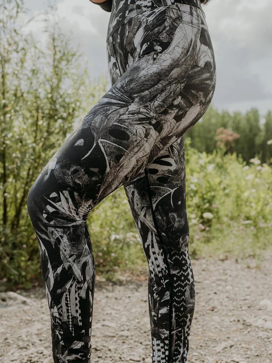 Legging Classique Taille Haute Ecomove - Jungle Black - Image 4