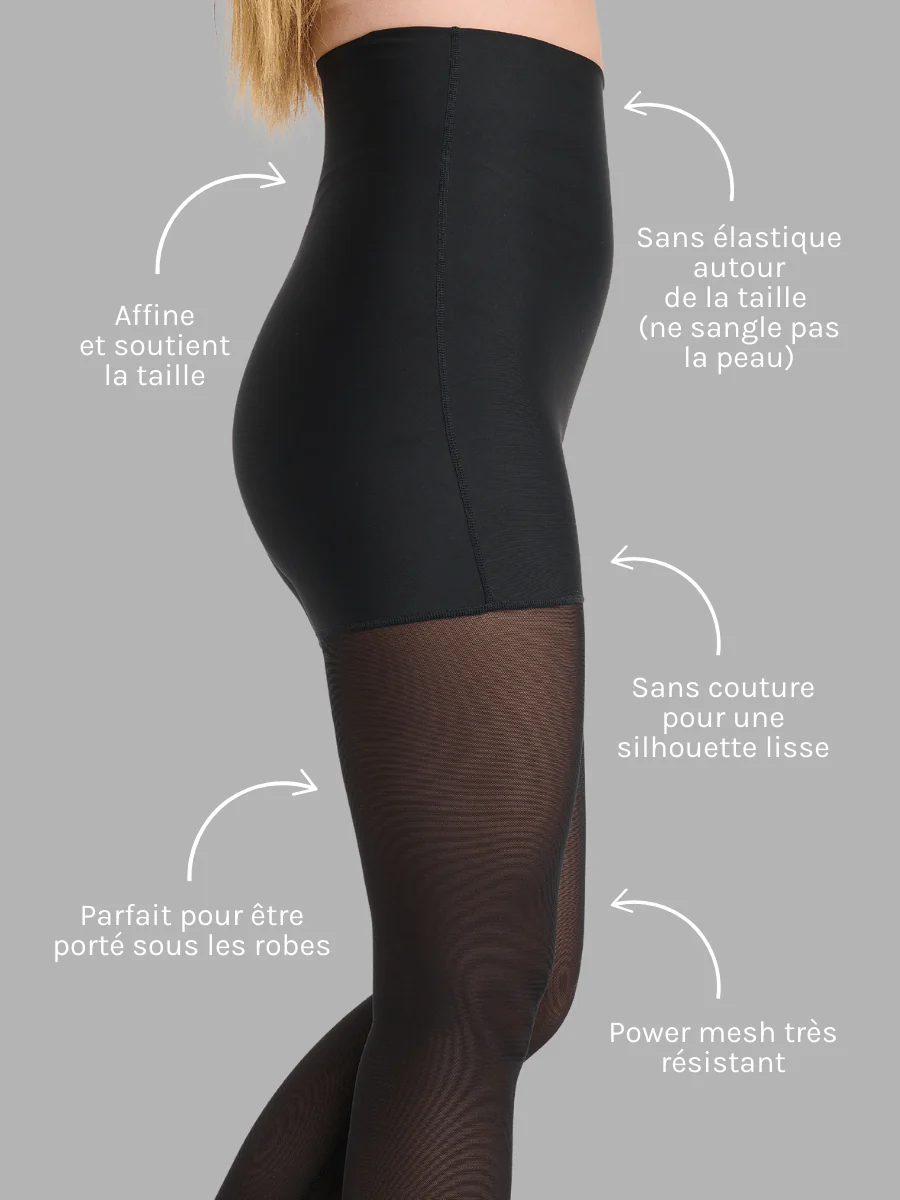 Legging collant sculptant ultra taille haute Ecomove - Noir - Image 6