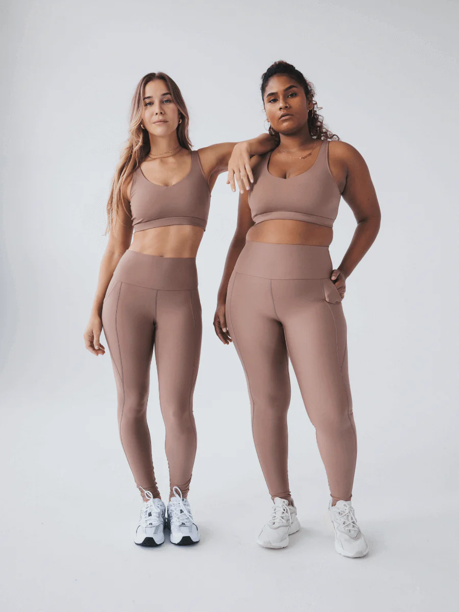 Legging ultra taille haute avec poches Ecomove - Latté - Image 3