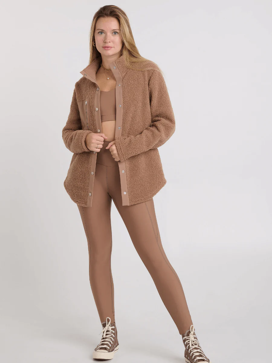 Legging ultra taille haute avec poches Ecomove - Latté - Image 5