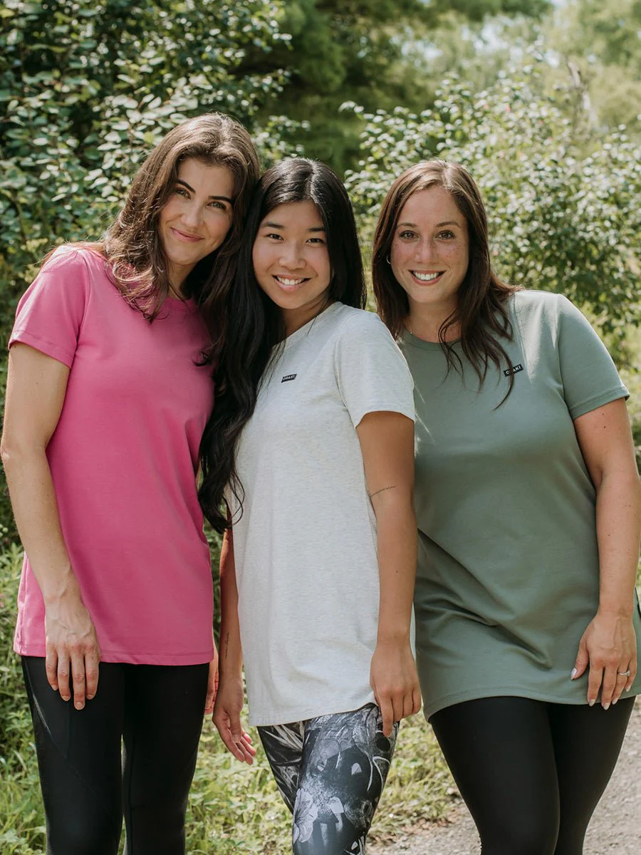 T-Shirt Tunique Col Rond - Gris Chiné - Image 6