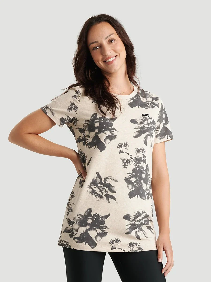 T-Shirt tunique col rond - Tendresse beige - Image 3