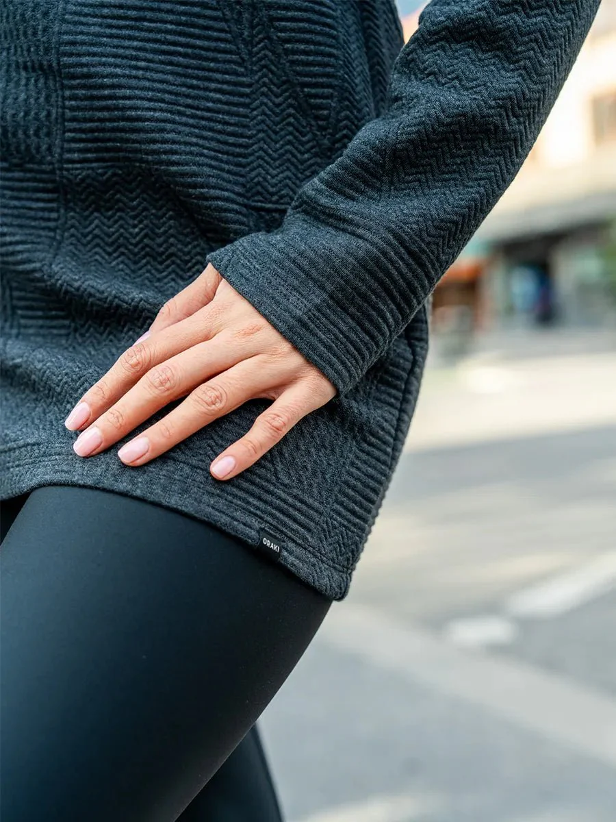 Tunique à manches longues Géo-Jacquard - Charbon chiné - Image 4