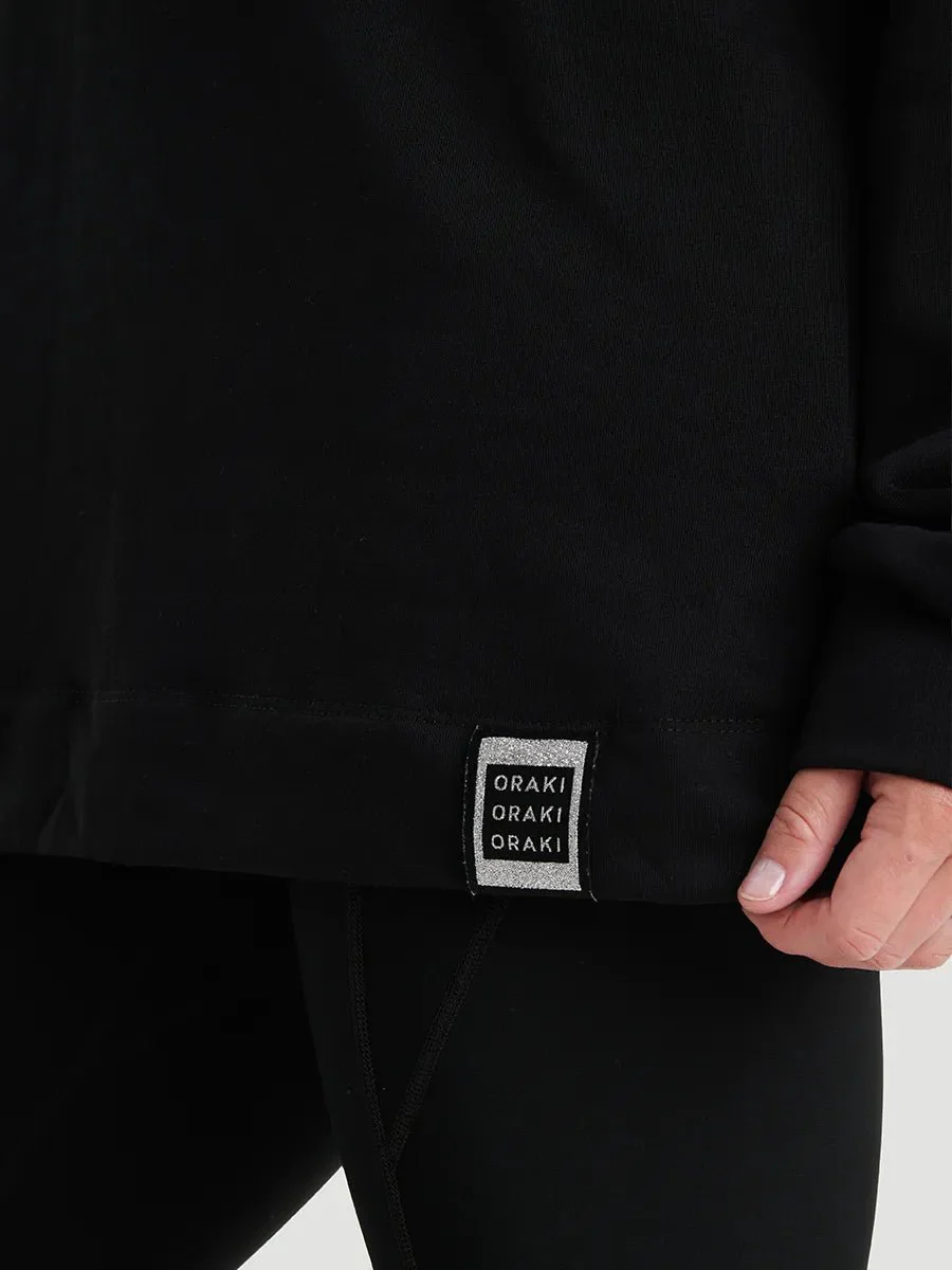 Tunique ample Terry stretch - Noir - Image 4