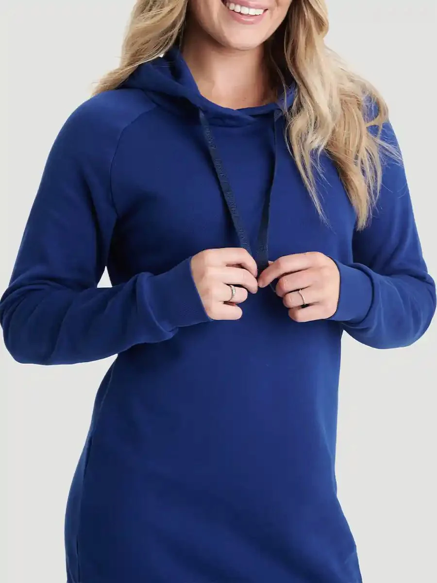 Tunique french terry à capuchon - Bleu méditérranéen - Image 4